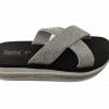 Siebi's Nizza Modische Strandschuhe Badeschuhe Pantoletten mit Plateau Damen – Bild 11