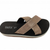 Siebi's Nizza Modische Strandschuhe Badeschuhe Pantoletten mit Plateau Damen – Bild 2