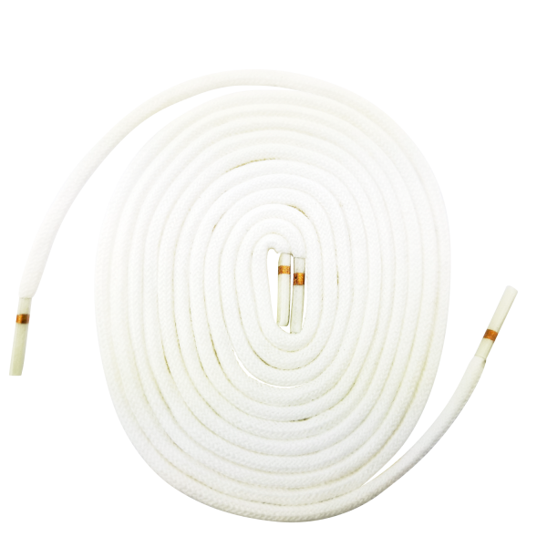Ringelspitz Schnürsenkel Rund Dünn 2,5 mm Weiss/Rohweiss – Bild 2