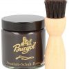 Schuhpflegeset mit Schuhpomade DUNKELBRAUN und Tiegelbürste – Bild 3
