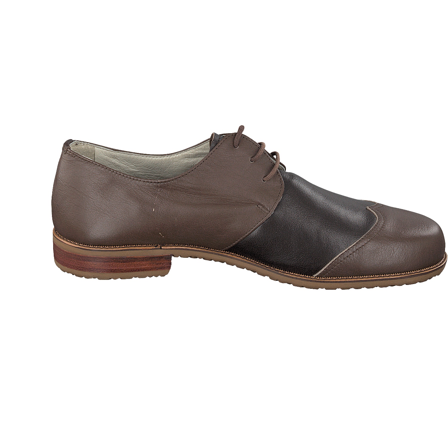 Hebold Leder-Halbschuh Handmade Schuhmacherei Derby Braun/ Dunkelbraun – Bild 3