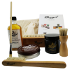 Burgol Schuhpflegeset für rahmengenähte Schuhe Mittelbraun und Cognac mit Burgol- Bürsten- Ledersohlenöl-Pomade und Schuhwachs – Bild 5