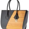 SEBASTIANSTURM Kurzgrifftasche BETTY Handtasche Damen Rindleder und Echtholz – Bild 10