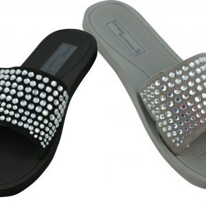 Linea Scarpa Rügen Luxus Badeschuhe extra leichte Pantoletten Damen mit Klettverschluß und Schmucksteinen