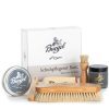 Burgol Schuhpflegeset Basic  mit Schuhpomade, Schuhwachs, Rosshaarbürsten und Poliertuch – Bild 3
