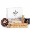 Burgol Schuhpflegeset Basic  mit Schuhpomade, Schuhwachs, Rosshaarbürsten und Poliertuch – Bild 7
