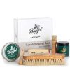Burgol Schuhpflegeset Basic  mit Schuhpomade, Schuhwachs, Rosshaarbürsten und Poliertuch – Bild 8
