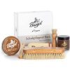 Burgol Schuhpflegeset Basic  mit Schuhpomade, Schuhwachs, Rosshaarbürsten und Poliertuch – Bild 5