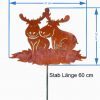 Weihnachten | Deko Elch | Gartenstecker Figur in Edelrost – Bild 2