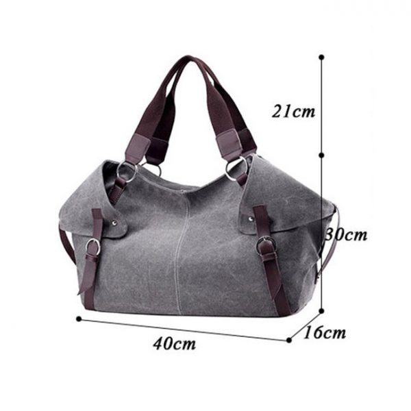 AnBeck Damen Handtasche Canvas Schultertasche (2 Farboptionen) – Bild 2