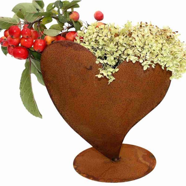 Metall Deko Herz zum Bepflanzen | Rost Vintage Geschenk – Bild 5