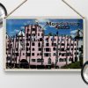 Blechschild Städte Magdeburg Hundertwasser Gebäude 30x20 cm Schild tin sign – Bild 5