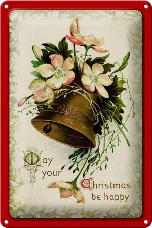 Blechschild Weihnachten Santa Claus Winterzeit 20x30 cm Deko Schild tin sign