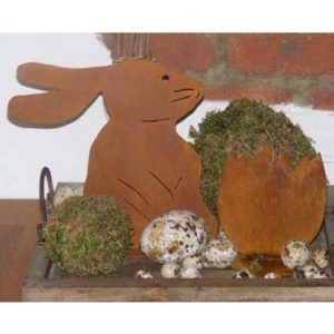 Metall Deko Hase | Osterdekoration Vintage Hasenfigur