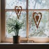 Metall Deko Herz "Carina" | Edelrost Fensterdeko – Bild 4