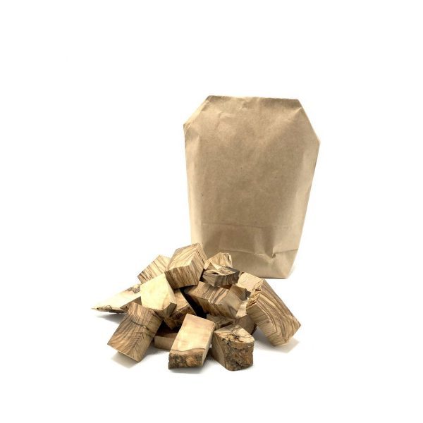 Räucherholz zum Smoken Olive, hier 1 kg Chunks bzw. Holzklötzchen – Bild 2