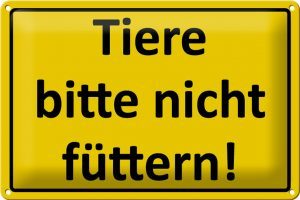Schild-Blech Warnschild 30x20cm Tiere bitte nicht füttern