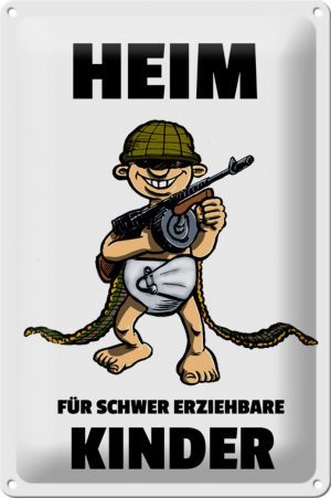 Schild Blech 20x30 cm - Made in Germany - Heim fr schwer erziehbare Kinder Metall Deko Schild
