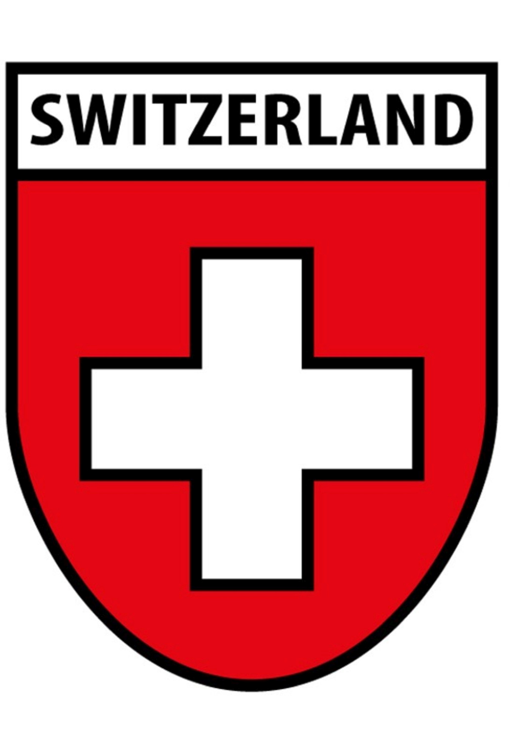 Hebold Blechschild 20x30 cm - Hochwertiges Blechschild Made in Germany - "Switzerland Schweiz Wappen" Metall Deko Schild