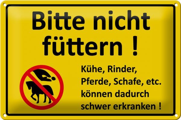 Schild-Blech Warnschild 30x20cm Tiere bitte nicht füttern – Bild 5