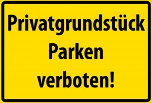 Hebold Blechschild 30x20 cm - Hochwertiges Blechschild Made in Germany -"Privatgrundstück Parkverbot" Metall Hinweis Schild
