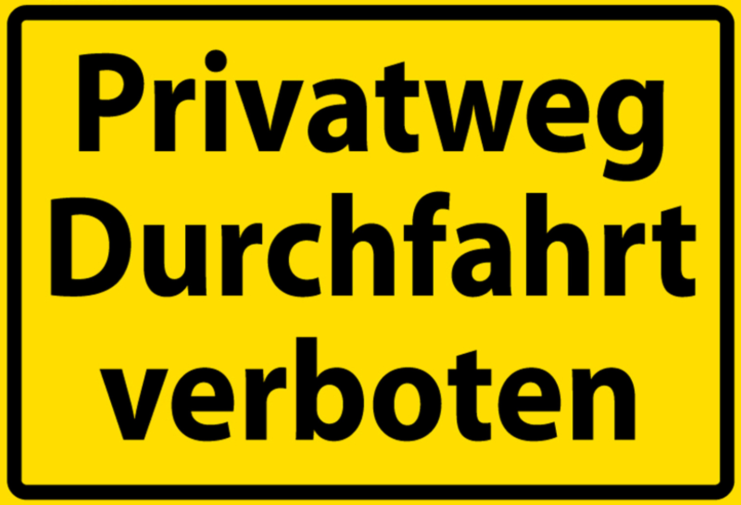 Hebold Blechschild 30x20 cm - Hochwertiges Blechschild Made in Germany -"Privatweg Durchfahrt verboten" Metall Hinweis Schild