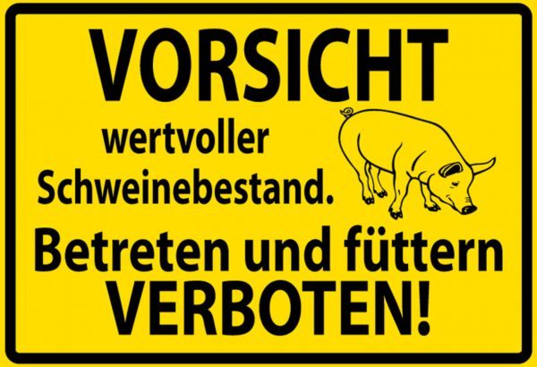 Hebold Blechschild 30x20 cm - Hochwertiges Blechschild Made in Germany -"Vorsicht füttern verboten" Metall Hinweis Schild