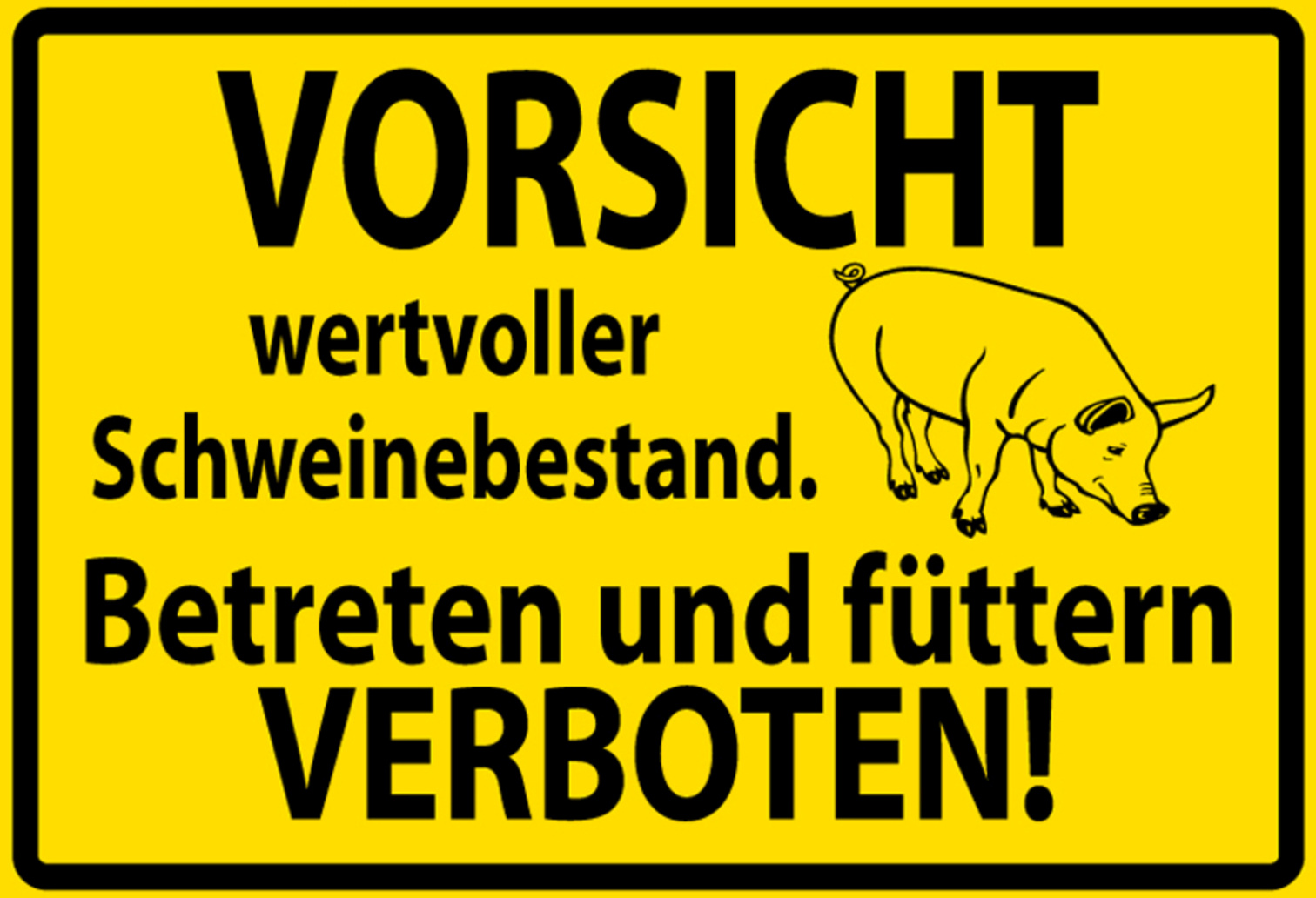 Hebold Blechschild 30x20 cm - Hochwertiges Blechschild Made in Germany -"Vorsicht füttern verboten" Metall Hinweis Schild
