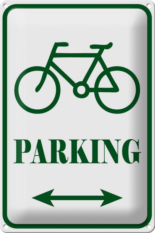 Schild Blech 20x30 cm - Made in Germany - Fahrrad Parking Metall Deko Schild