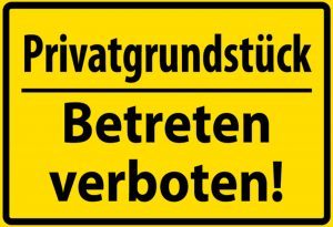 Hebold Blechschild 30x20 cm - Hochwertiges Blechschild Made in Germany -"Privat Betreten verboten" Metall Hinweis Schild