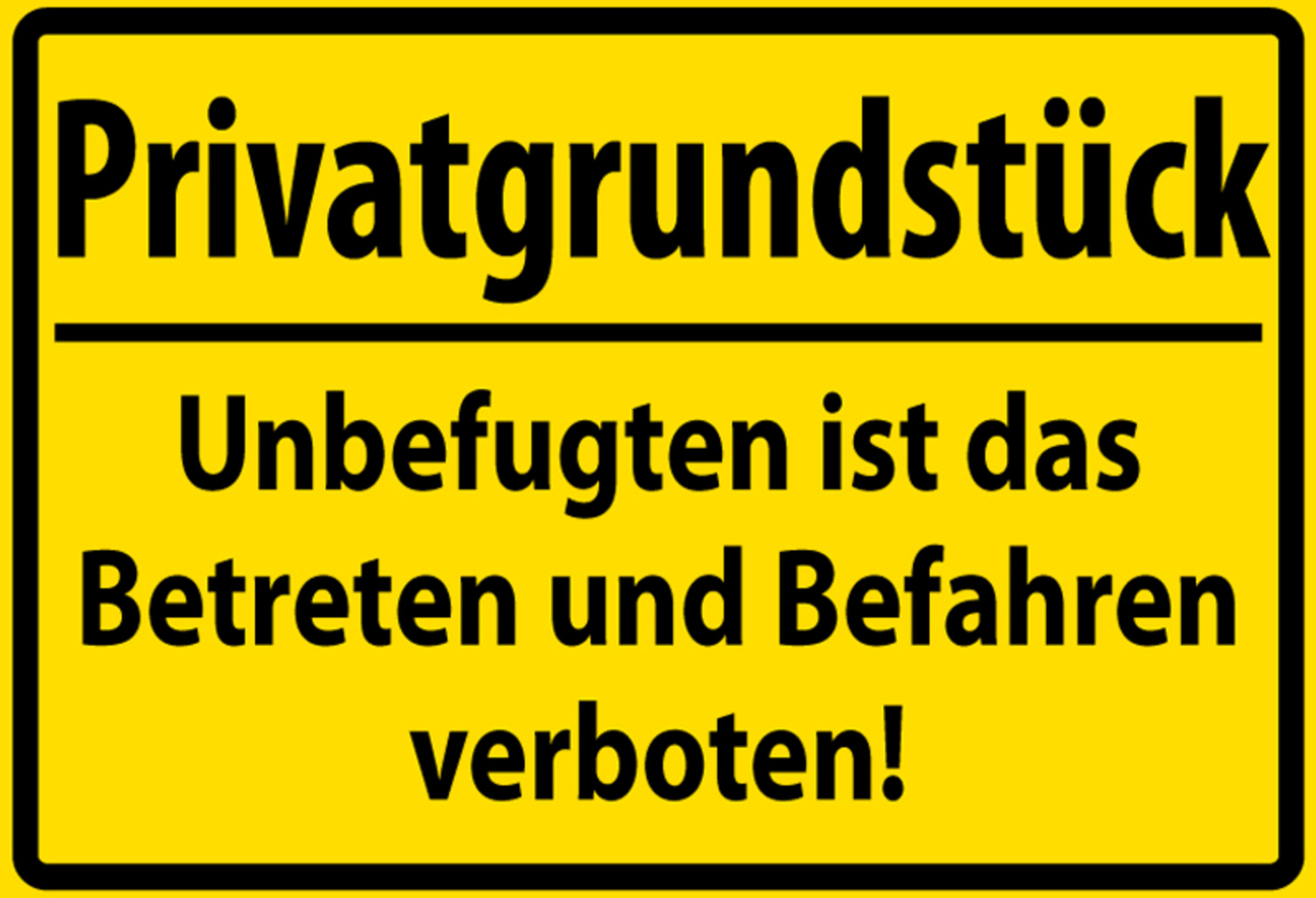 Hebold Blechschild 30x20 cm - Hochwertiges Blechschild Made in Germany -"Privatgrundstck" Metall Hinweis Schild