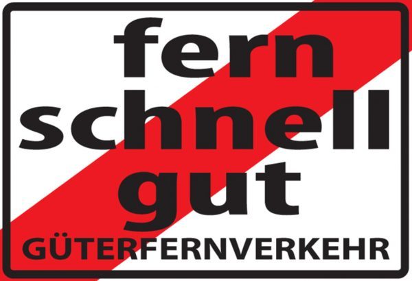 Hebold Blechschild 20x30 cm - Hochwertiges Blechschild Made in Germany -"Fern Schnell Gut Güterfernverkehr" Metall Hinweis Schild – Bild 2