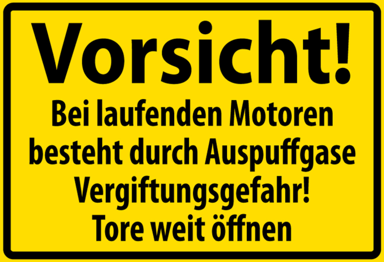 Hebold Blechschild 30x20 cm - Hochwertiges Blechschild Made in Germany -"Vorsicht Bei laufenden Motoren" Metall Hinweis Schild