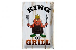 Schild Blech 20x30cm - Made in Germany - Hinweis King of Grill
