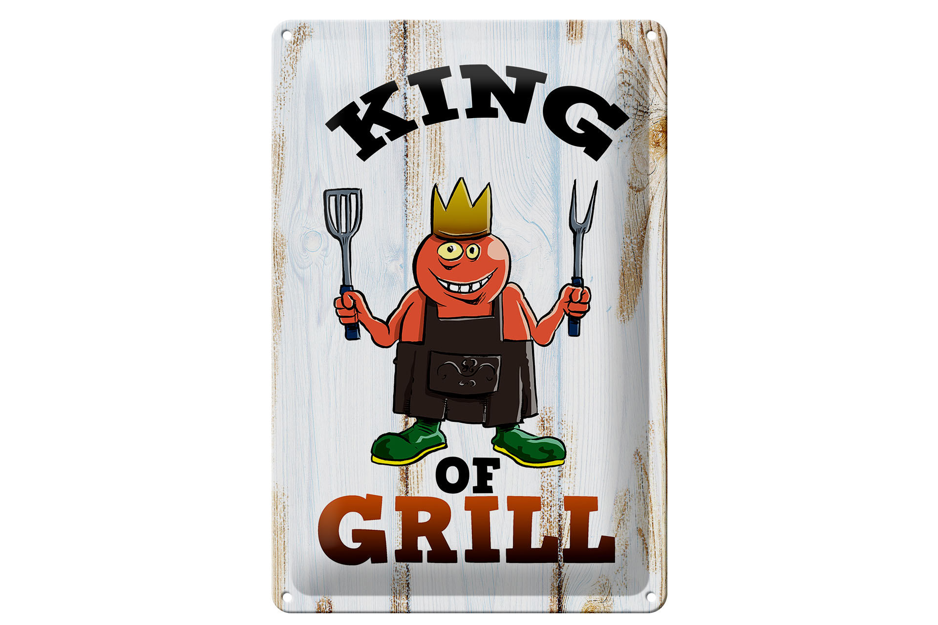 Schild Blech 20x30cm - Made in Germany - Hinweis King of Grill