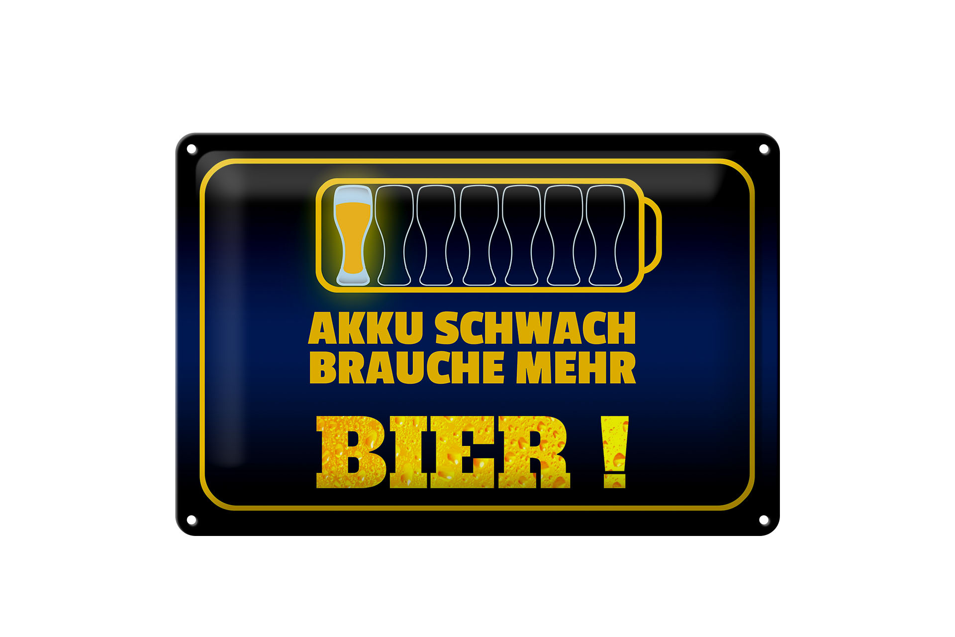 Schild Blech 30x20cm - Made in Germany - Spruch Brauche mehr Bierschild