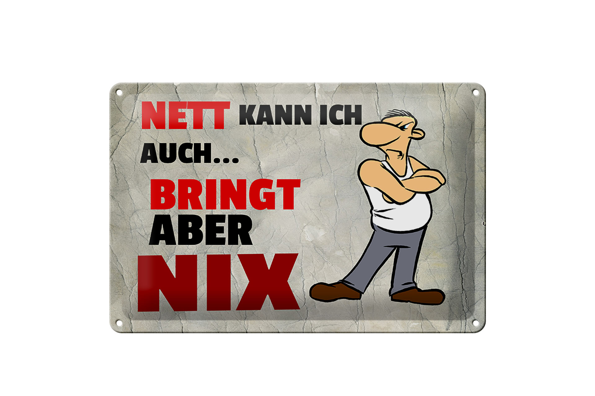 Schild Blech 30x20cm - Made in Germany - nett kann ich aubringt aber nix Metall Deko Schild