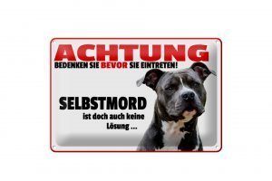 Schild Blech 30x20cm - Made in Germany - Hinweis bedenken bevor Sie eintreten