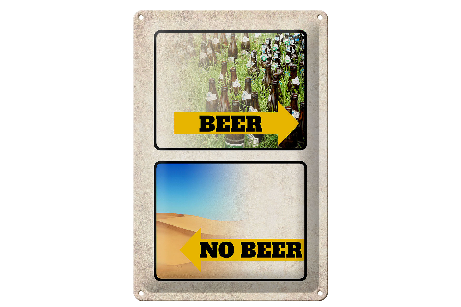 Schild Blech 20x30cm - Made in Germany - Bild Beer No Beer Bier