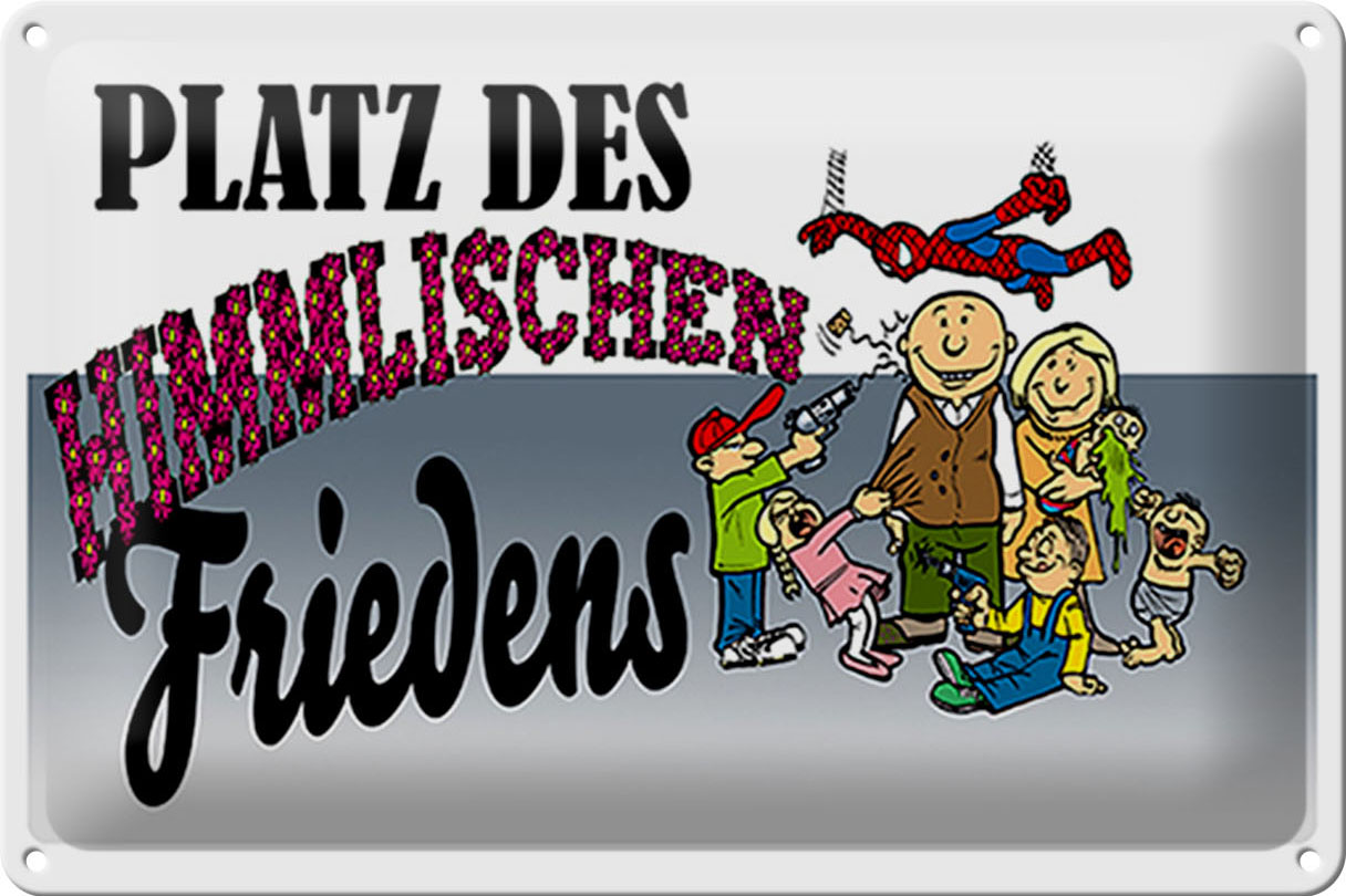 Schild Blech 30x20 cm - Made in Germany - Platz des himmlischen Friedens Metall Deko Schild