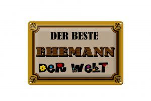 Schild Blech 30x20cm - Made in Germany - Spruch der beste Ehemann der Welt