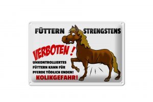 Schild Blech 30x20cm - Made in Germany - Füttern strengstens verboten Metall Deko Schild
