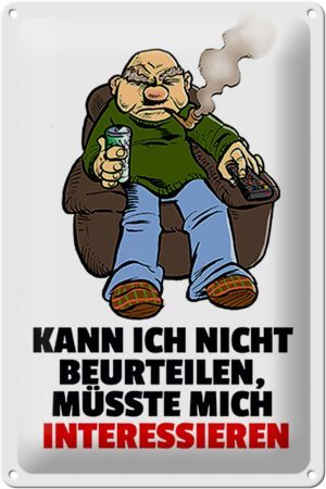 Schild Blech 20x30 cm - Made in Germany - Kann ich nicht beurteilen Metall Deko Schild