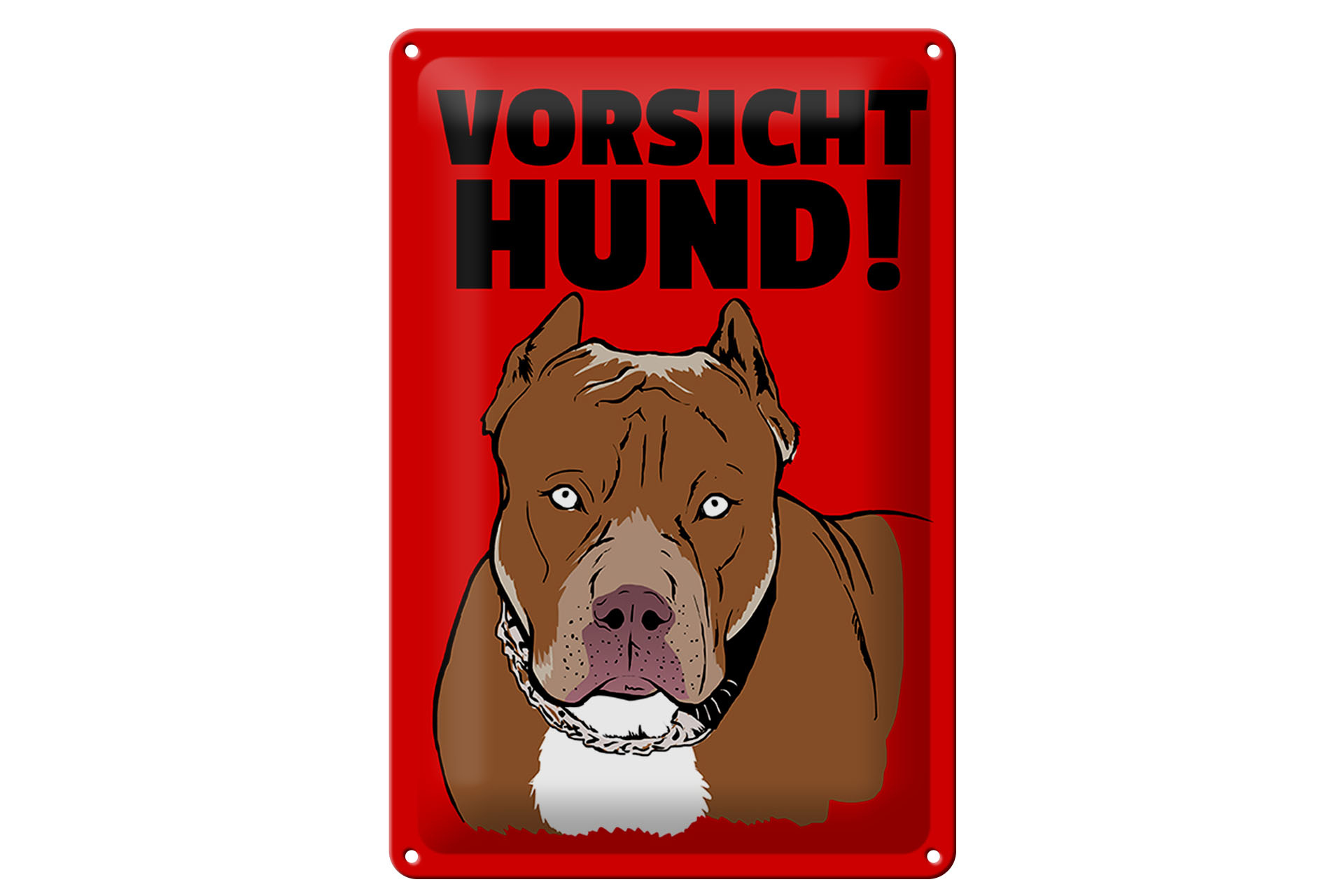 Schild Blech 20x30cm - Made in Germany - Hinweis Vorsicht Hund Metall Deko Schild