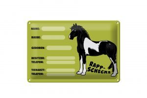 Schild Blech 20x30cm - Made in Germany - Hinweis Name Besitzer Rasse Metall Deko Schild