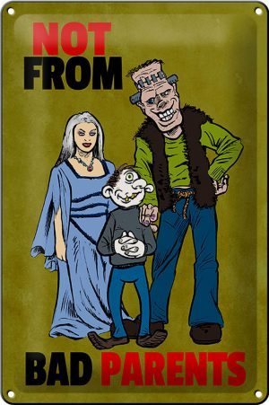 Schild Blech 20x30 cm - Made in Germany - Not from bad parents Metall Deko Schild