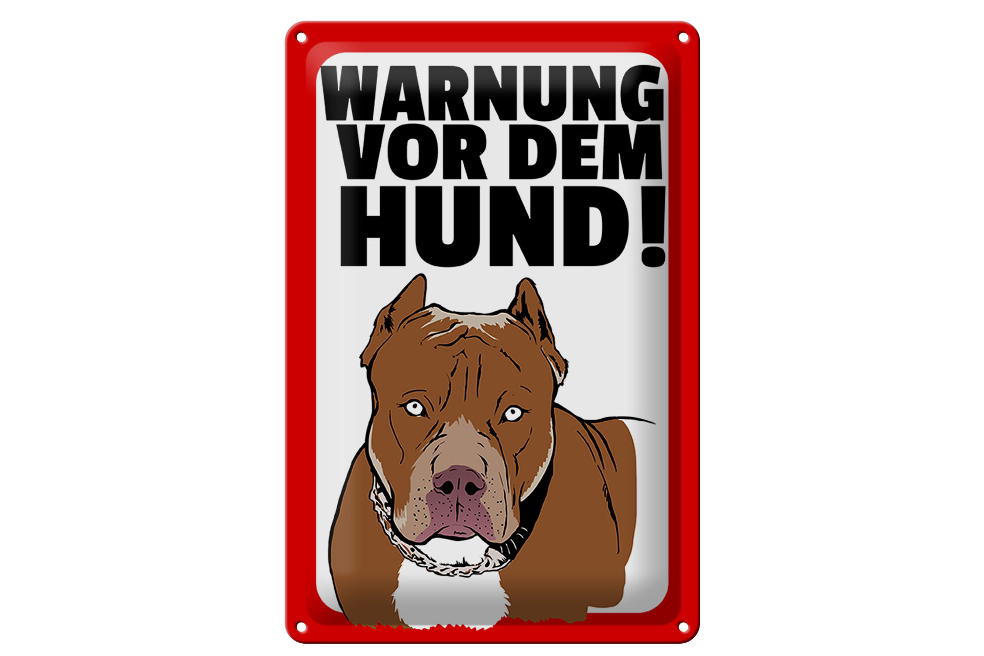 Schild Blech 30x20cm - Made in Germany - Warnung vor dem Hund Metall Deko Schild