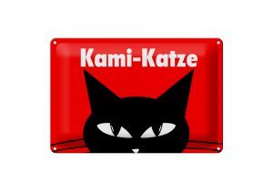 Schild Blech 30x20cm - Made in Germany - Spruch Kami Katze