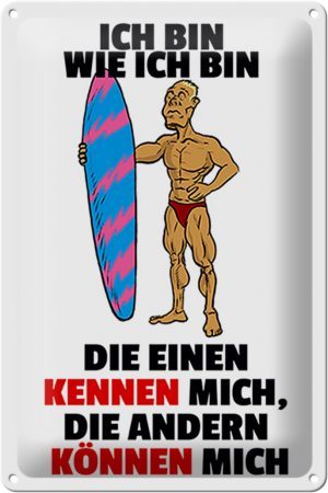 Schild Blech 20x30 cm - Made in Germany - einen kennen mich anderen können mich Metall Deko Schild