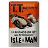 Schild Blech 20x30cm - Made in Germany - Spruch Motorrad TT Races Isle of Man Metall Deko Blechschild